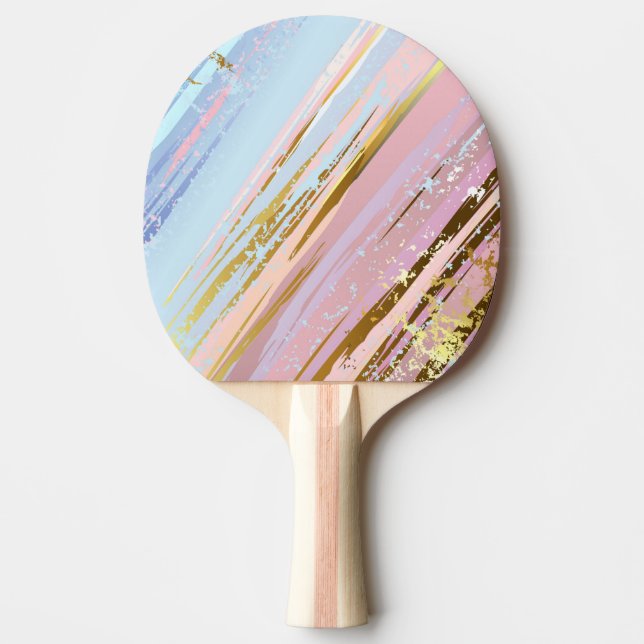 Raquete De Ping Pong Fundo Rosa Texturizado (Frente)