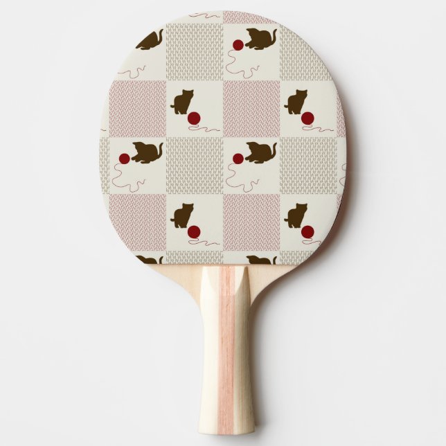 Raquete De Ping Pong Fundos dos gatinhos (Frente)