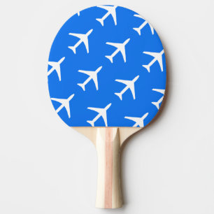 Raquete De Ping Pong Funky White Plane Blue Background Aviation