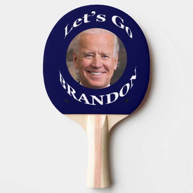 Raquete De Ping Pong Funny Biden Vamos Go Brandon (Frente)