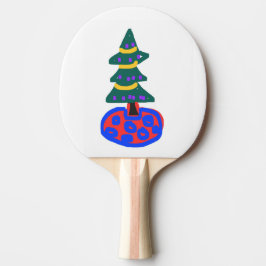 Raquete De Ping Pong Funny Christmas Tree