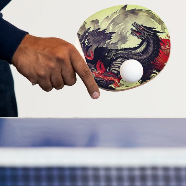 Raquete De Ping Pong Fury Dragon - Artístico Retroativo (Insitu)