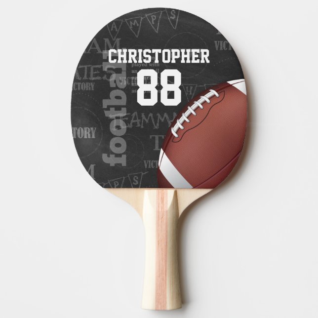 Raquete De Ping Pong Futebol americano personalizado do quadro (Frente)