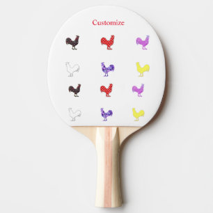 Raquete De Ping Pong Galinha Hens Thunder_Cove
