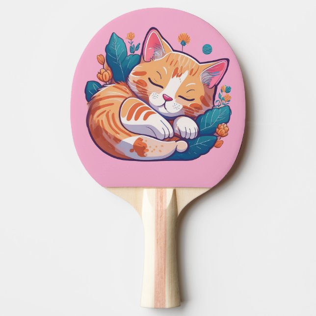 Raquete De Ping Pong Gatinho sunset (Frente)