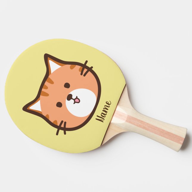 Raquete De Ping Pong Anime feliz de Kawaii enfrentado | Zazzle Portugal