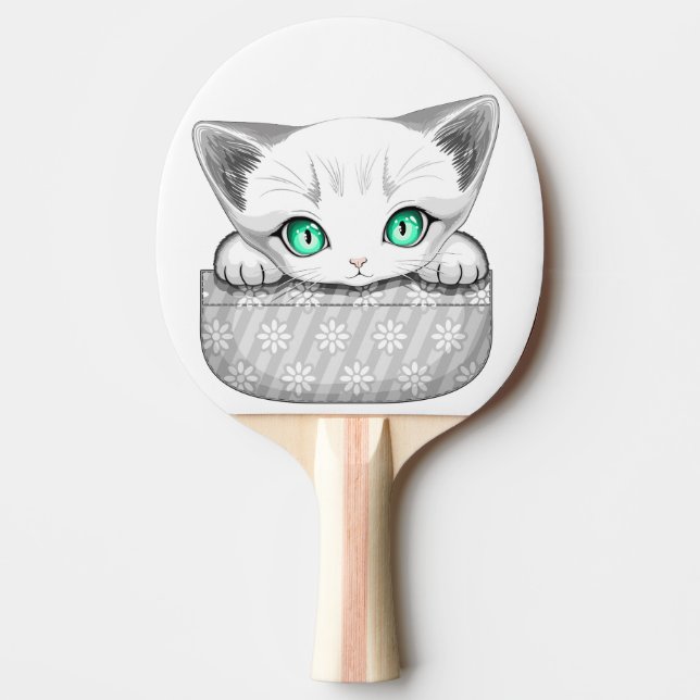 Raquete De Ping Pong Gato, Gato, Gato e Playaking de uma Bolsa (Frente)