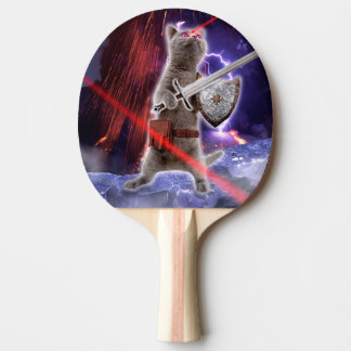 Raquete De Ping Pong Gato guerreiro com lasers do olho