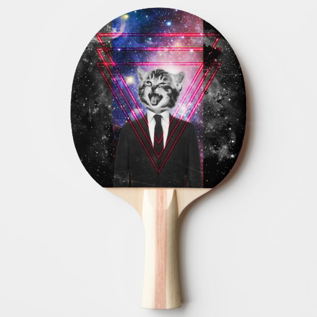 Raquete De Ping Pong gato Illuminati (Frente)
