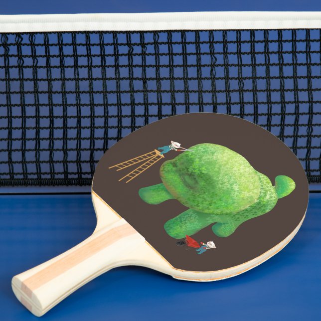 Raquete De Ping Pong Gatos-jardineiros e animais verdes (Insitu)