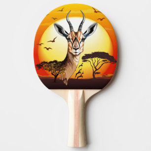 Raquete De Ping Pong Gazelle African Antelope Wild Animal