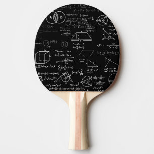 Raquete De Ping Pong geek de desenho da escola de ciências do padrão ma