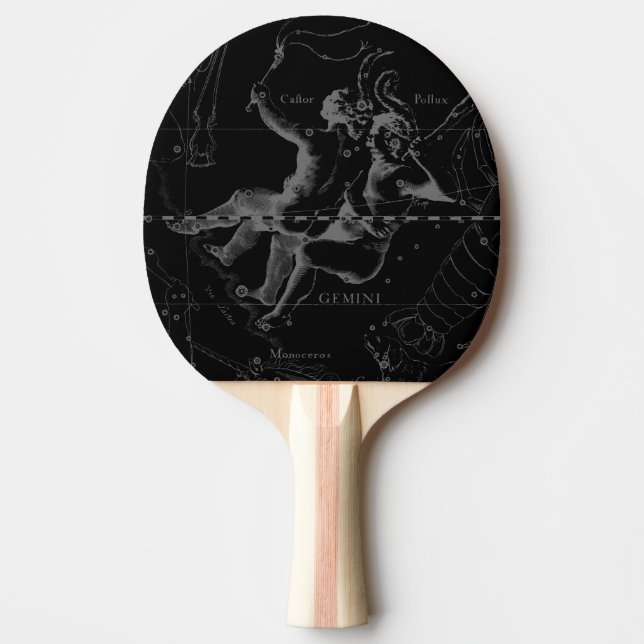 Raquete De Ping Pong Gemini Constellation Hevelius 1690 on Black (Frente)