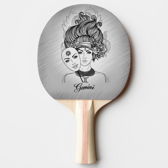 Raquete De Ping Pong Gemini mascarada Lady Zodiac (Verso)