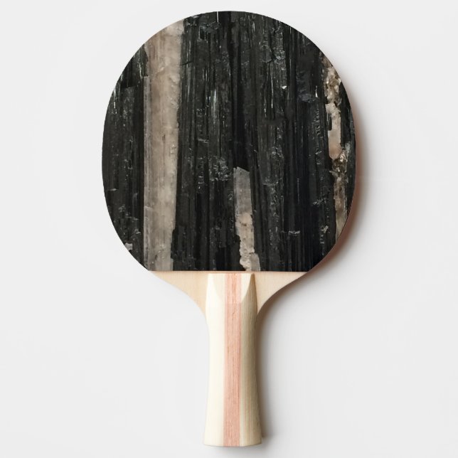 Raquete De Ping Pong Gemstone Photo Black White Strike Modern (Frente)