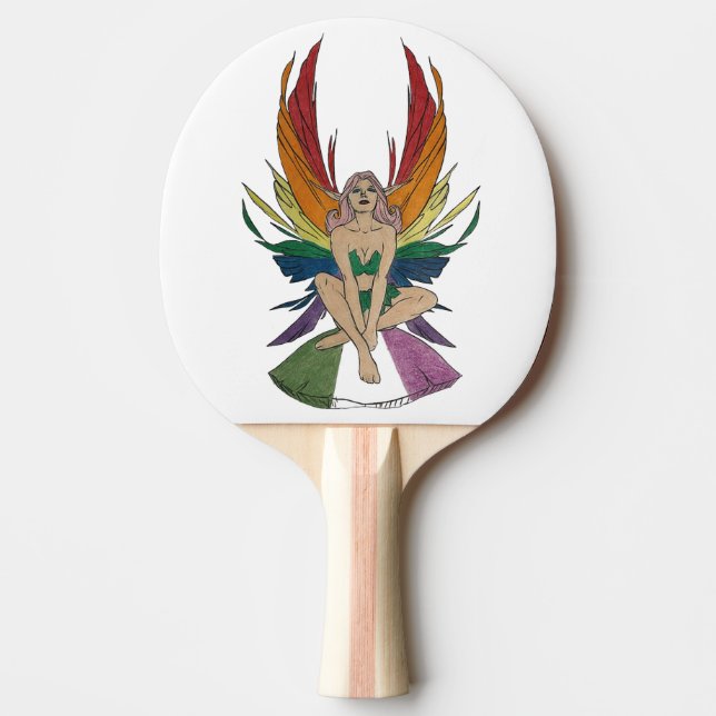 Raquete De Ping Pong Genderqueer Faerie (Frente)