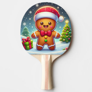 Raquete De Ping Pong Gengibre de Natal bonito/Pão de Pão de Pão de inve