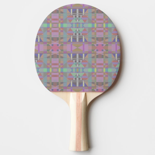 Raquete De Ping Pong Geométrico Cor-de-Rosa Verde (Frente)