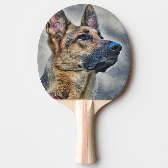 Raquete De Ping Pong German shepherd Cachorro Cachorro Cachorro Cachorr (Frente)