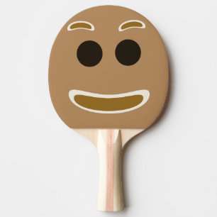 Raquete De Ping Pong Gingerbird Man Face
