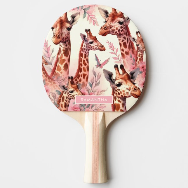 Raquete De Ping Pong Girafa de Cana-de-Água (Frente)