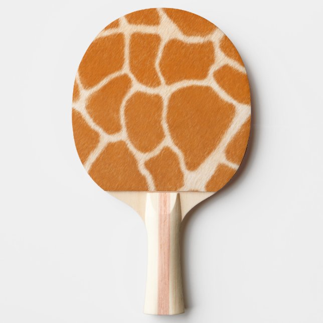 Raquete De Ping Pong Girafa Encontra Impressão Animal Exótica (Frente)