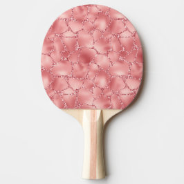 Raquete De Ping Pong Girly Pink Glitzy Glitter Giraffe Impressão