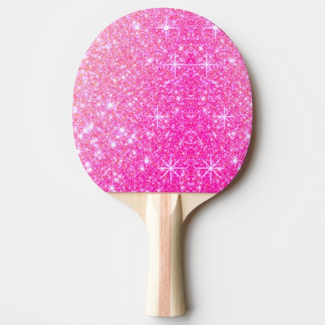 Raquete De Ping Pong Girly Pink Sparkle (Frente)