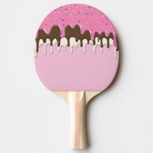 Raquete De Ping Pong glacé cor-de-rosa sorvete borrifa gelo