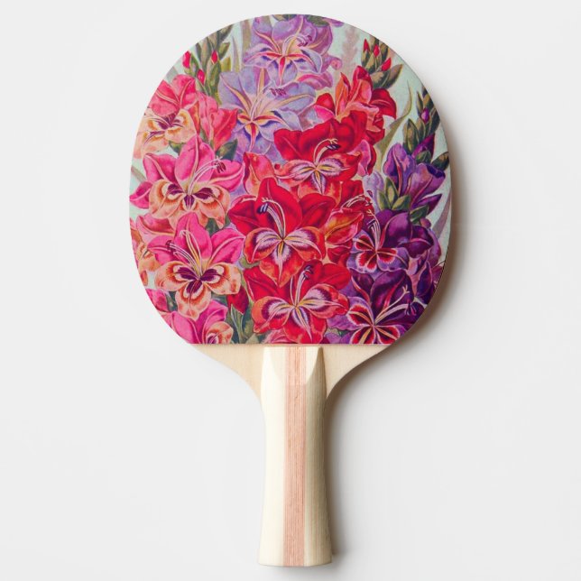Raquete De Ping Pong Gladiolas em Bloom (Frente)
