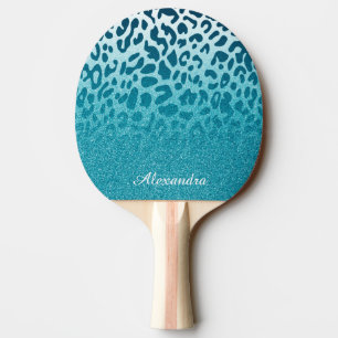 Raquete De Ping Pong Glitter Leopard