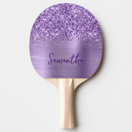 Raquete De Ping Pong Glittery Glam Royal Purple Name