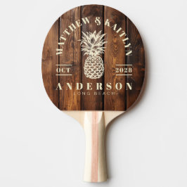 Raquete De Ping Pong Gloss Stain Boards Tropical Pineapple Wedding