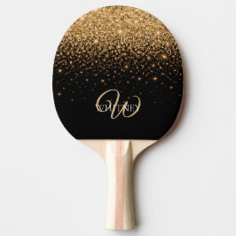 Raquete De Ping Pong Gold Glitter Sparkle Elegant Luxury Texture