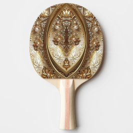 Raquete De Ping Pong Golden Ornate Ping Pong Paddle
