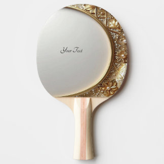 Raquete De Ping Pong Golden Ornate Ping Pong Paddle