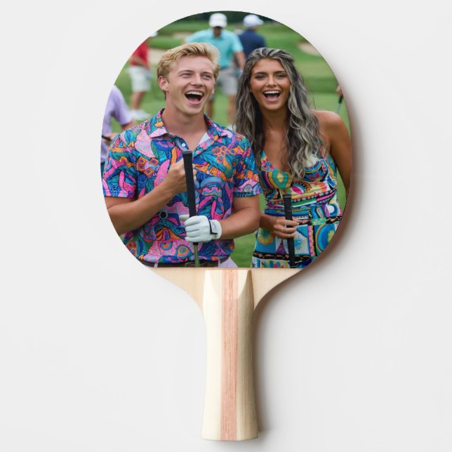 Raquete De Ping Pong Golf Photo Customize Personalize (Frente)