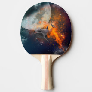 Raquete De Ping Pong Golfinho engraçado no universo