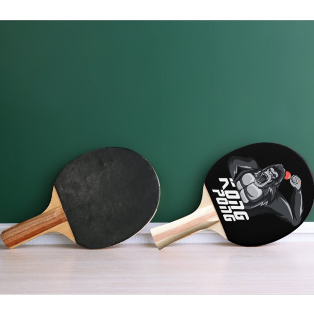 Raquete De Ping Pong Gorila Mesa Personalizada Moderna e Zangada (personalized ping pong paddle)