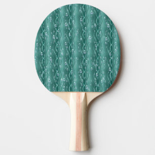 Raquete De Ping Pong Gotas de chuva em metal verde
