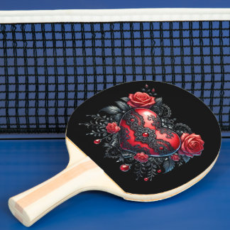 Raquete De Ping Pong Gothic Heart Valentine Ping Pong Paddle
