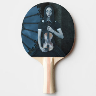 Raquete De Ping Pong Gótica Vitoriana Segurando Fantasia Dark Violin