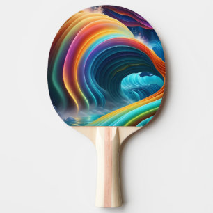 Raquete De Ping Pong Graceful Bright Rainbow Waterfall