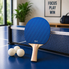 Raquete De Ping Pong Gradiente Monograma Chevron Azul