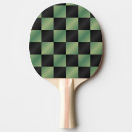 Raquete De Ping Pong Gradiente Preto Verde Azul Moderno Verificado