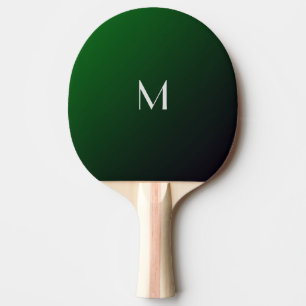 Raquete De Ping Pong Gradiente Verde Esmeralda - monograma ousado