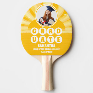 Raquete De Ping Pong Graduação de Foto em Sol Retro