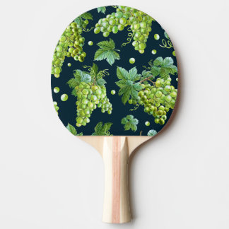 Raquete De Ping Pong Grama Verde: Padrão Escuro de Aquarela