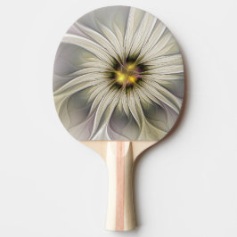 Raquete De Ping Pong Grande Flor de Marfim, Abstrato Moderna Arte Fract