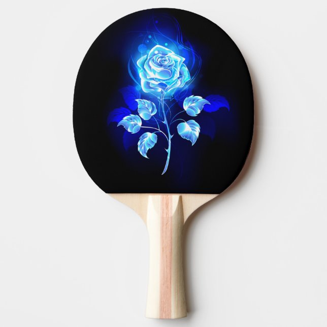 Raquete De Ping Pong Gravação de Rosa Azul (Frente)